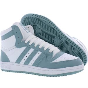 Adidas White and Blue High-Top TopTens Sneakers